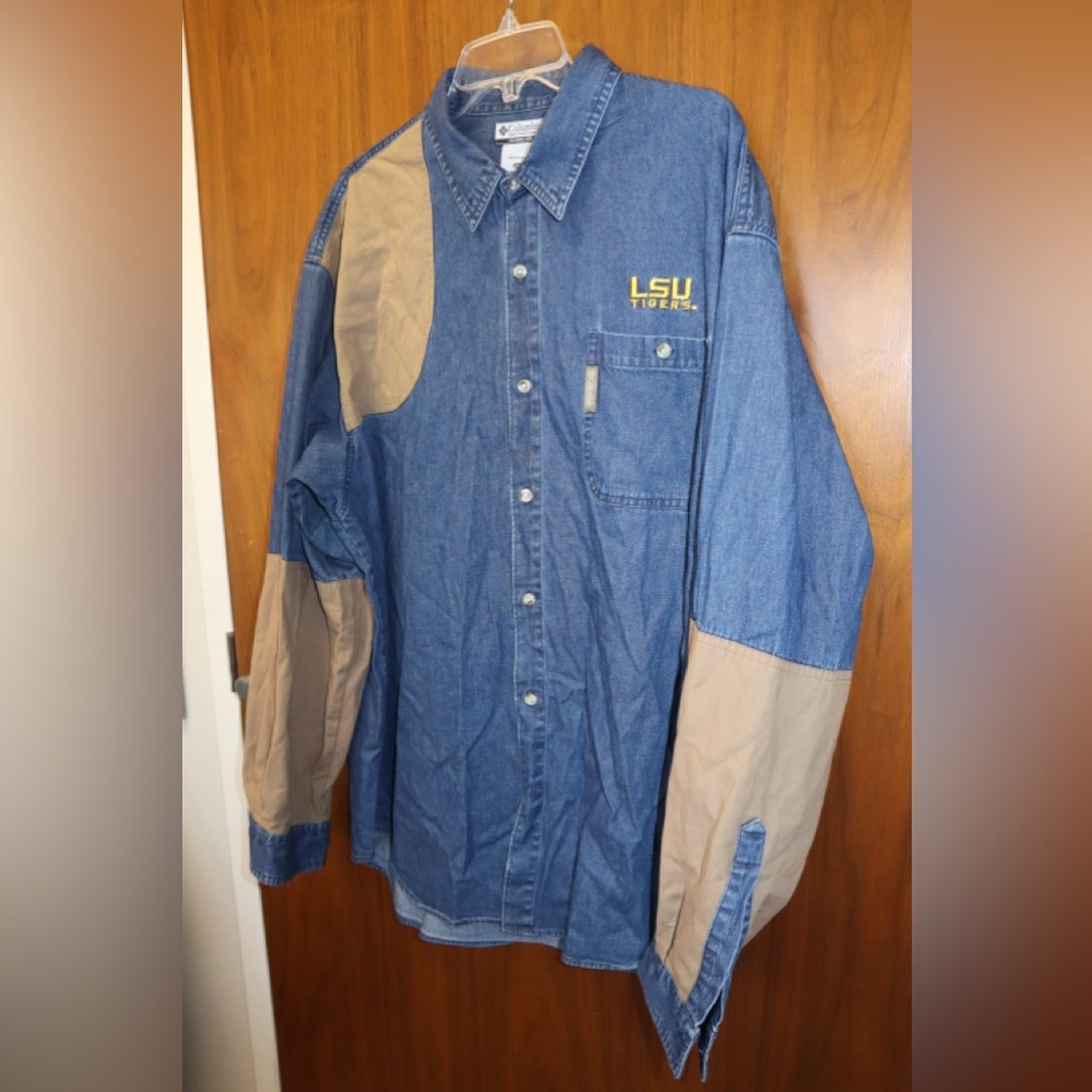 Columbia Blue Denim LSU Shirt - Picture 3 of 5